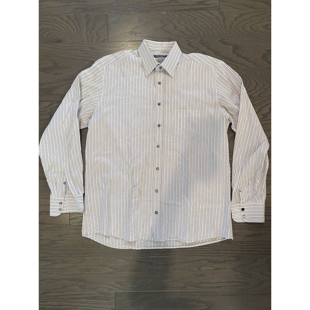 Dolce & Gabbana Men's Classic Fit Striped Button-Up Shirt Size‎ 17/43